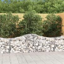 Išlenkti gabiono krepšiai 7vnt 200x50x60/80cm geležis
