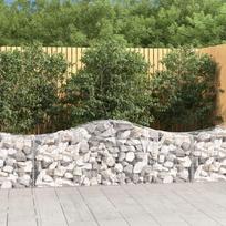 Išlenkti gabiono krepšiai 8vnt 200x50x60/80cm geležis