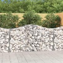 Išlenkti gabiono krepšiai 11vnt 200x50x100/120cm geležis
