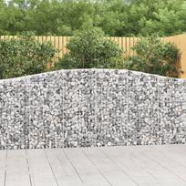 Išlenkti gabiono krepšiai 8vnt 400x30x100/120cm geležis
