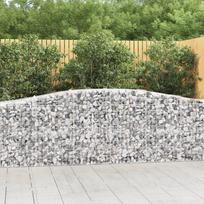 Išlenkti gabiono krepšiai 2vnt 400x50x80/100cm geležis