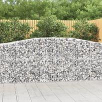 Išlenkti gabiono krepšiai 7vnt 400x50x100/120cm geležis