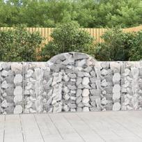 Išlenkti gabiono krepšiai 9vnt 200x30x100/120cm geležis
