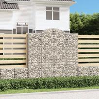 Išlenkti gabiono krepšiai 5vnt 200x30x200/220cm geležis