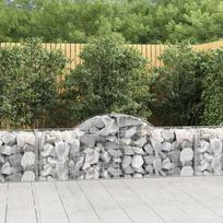 Išlenkti gabiono krepšiai 9vnt 200x50x60/80cm geležis
