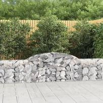 Išlenkti gabiono krepšiai 12vnt 300x30x60/80cm geležis