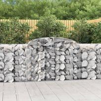 Išlenkti gabiono krepšiai 7vnt 300x50x100/120cm geležis