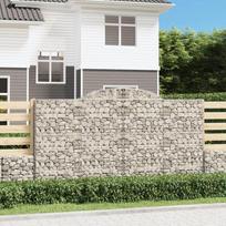 Išlenkti gabiono krepšiai 13vnt 300x50x160/180cm geležis