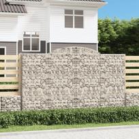Išlenkti gabiono krepšiai 13vnt 300x50x180/200cm geležis