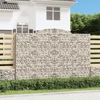 Išlenkti gabiono krepšiai 5vnt 300x50x200/220cm geležis