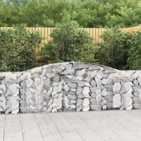 Išlenkti gabiono krepšiai 25vnt 400x30x100/120cm geležis