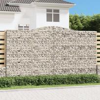 Išlenkti gabiono krepšiai 9vnt 400x30x220/240cm geležis