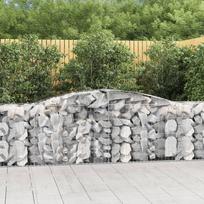 Išlenkti gabiono krepšiai 4vnt 400x50x80/100cm geležis