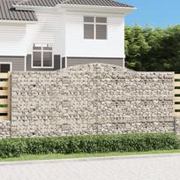 Išlenkti gabiono krepšiai 6vnt 400x50x180/200cm geležis