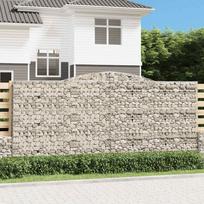 Išlenkti gabiono krepšiai 10vnt 400x50x180/200cm geležis
