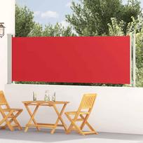 Ištraukiama šoninė kiemo pertvara raudonos spalvos 117x600cm