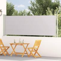 Ištraukiama šoninė kiemo pertvara pilkos spalvos 117x600cm