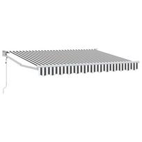 Elektrinė ištraukiama pavėsinė Antracito ir baltos 35 x 2 m