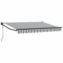Elektrinė ištraukiama pavėsinė Antracito ir baltos 35 x 2 m