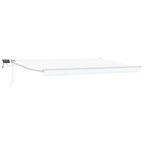 Rankinė ištraukiama markizė su LED Baltas 4 × 3 m