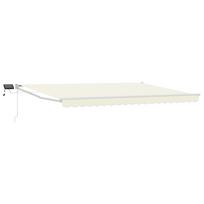 Rankinė ištraukiama markizė su LED Kreminė 5 x 3 m