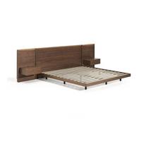 Rudos spalvos iš beržo masyvo dvigulė lova su lovos grotelėmis 180x200 cm Norlen – Kave Home