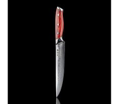 Gudaro - Damasko porcijavimo peilis KENSHO 8", 67 sluoksnių plieno, ilgis 20 cm