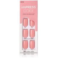 Kiss ImPRESS Color Pretty Pink Nails priklijuojami dirbtiniai nagai - 30 vnt.