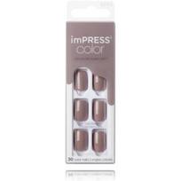 Kiss ImPRESS Color Taupe Prize Nails priklijuojami dirbtiniai nagai - 30 vnt.