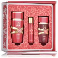 Lattafa Yara Candy EDP rinkinys moterims (EDP 100 ml. + EDP 12 ml. + plaukų dulksna 50 ml.) - 1 vnt.