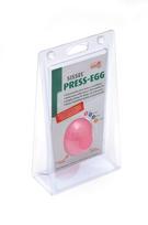 Riešo espanderis Sissel Press egg, 6 cm x 4.5 cm, rožinė sp.