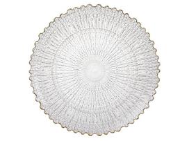 Lėkštė pietų Vera, Ø 26 cm, skaidri sp./aukso sp.