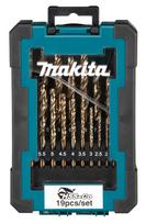 Metalo grąžtų rinkinys Makita D-67561, metalas/nerūdijantysis plienas, hss-co, cilindrinis, 1-10 mm x 15 cm