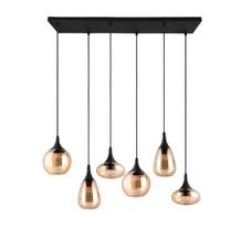 Šviestuvas lubų Trio Lumina, E14, 6 x 40 W, gintaro sp. / juoda sp.