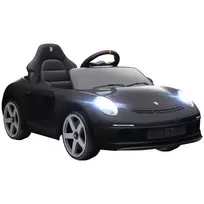 AIYAPLAY Elektrinis pasivažinėjimo automobilis vaikams, su nuotolinio valdymo pulteliu, muzika, garso signalu, USB, saugos diržu, 3-5 metų amžiaus, juodas