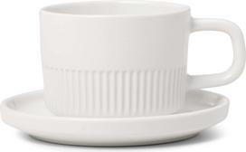 Marc O'Polo Espresso puodelis Moments su lėkštute baltos spalvos 100 ml