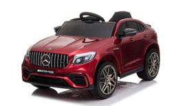 Vienvietis vaikiškas elektromobilis Mercedes Benz GLC 63S 4x4, GLC 63S Lakuotas 4x4, Dark Red