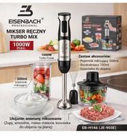 Eisenbach Universalus 3 iš 1 rankinio blenderio, plaktuvo, smulkintuvo, matavimo indo komplektas, EB-H-146