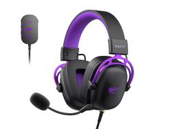 Havit H2002C+U - žaidimų ausinės (juodos ir violetinės spalvos)