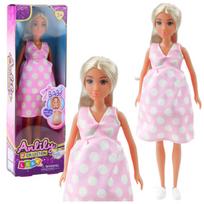 Besilaukianti lėlė Anlily rožine suknele Lean Toys, 30 cm