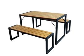 Lauko baldų komplektas MEMFI, suolas 135 x 33,5 x 43 cm ir stalas 135 x 67,5 x 73,5 cm