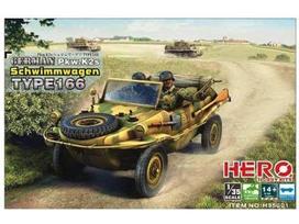 Vokiečių amfibija Schwimmwagen Type 166, 1/35 plastikinis rinkinys