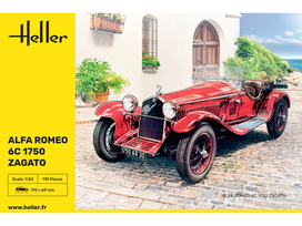 Heller Alfa Romeo 6C 1750 Zagato 1/24 plastikinis modelis