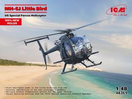 ICM MH-6J Little Bird JAV pajėgų sraigtasparnio modelis 1/48