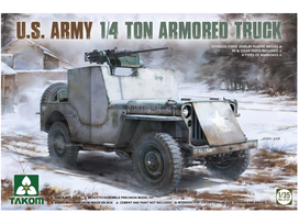 Takom Willys Jeep šarvuotas JAV armijos džipas 1/35 surenkamas modelis