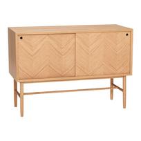 Ąžuolinė komoda Hübsch Herringbone, aukštis 70 cm
