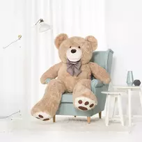 Teddyway Bobo Didelis Pliušinis Meškiukas Meškinas, Minkštas Žaislas, 160 Cm, Šviesiai Rudas