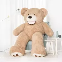 Teddyway Bobo Didelis Pliušinis Meškiukas Meškinas, Minkštas Žaislas, 220 Cm, Šviesiai Rudas