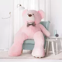 Teddyway Bobo Didelis Pliušinis Meškiukas Meškinas, Minkštas Žaislas, 200 Cm, Rožinis