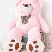 Teddyway Bobo Didelis Pliušinis Meškiukas Meškinas, Minkštas Žaislas, 300 Cm, Rožinis